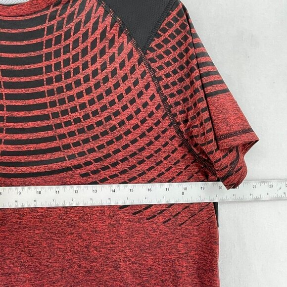 Boombah Shirt Men's Sz M Red Black Heather Crew Neck Casual Active Stretch - Picture 3 of 8